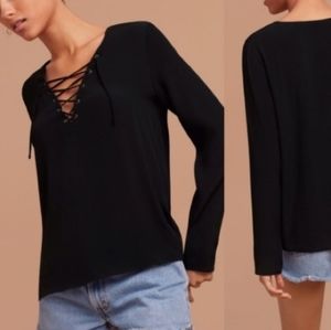 ARITZIA WILFRED  LACE UP BLOUSE SIZE S